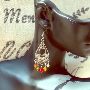 NWT Dangle Earrings with Swarovski Crystals